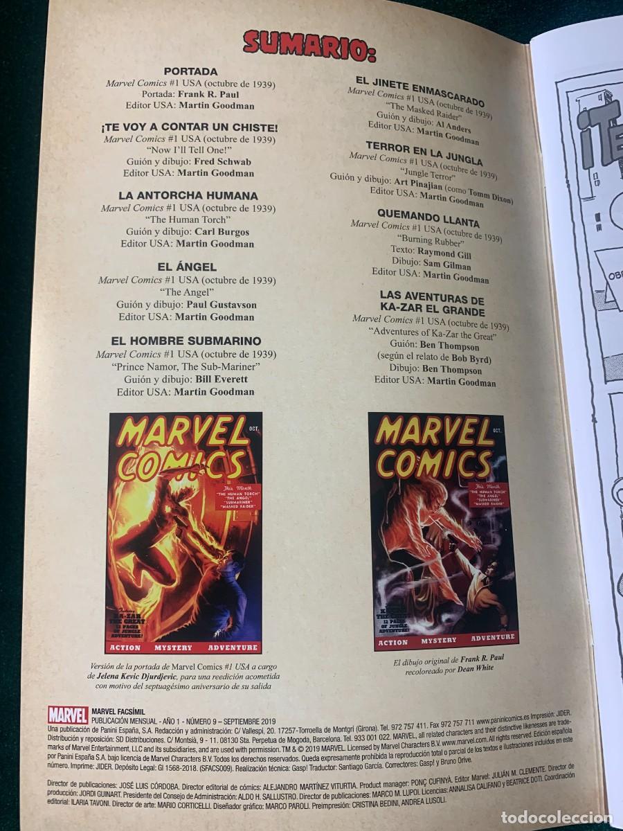 C&oacute;mics: COMICS; &laquo; MARVEL FACS&Iacute;MIL V1 9 &raquo; MARVEL COMIC 1 - Foto 2