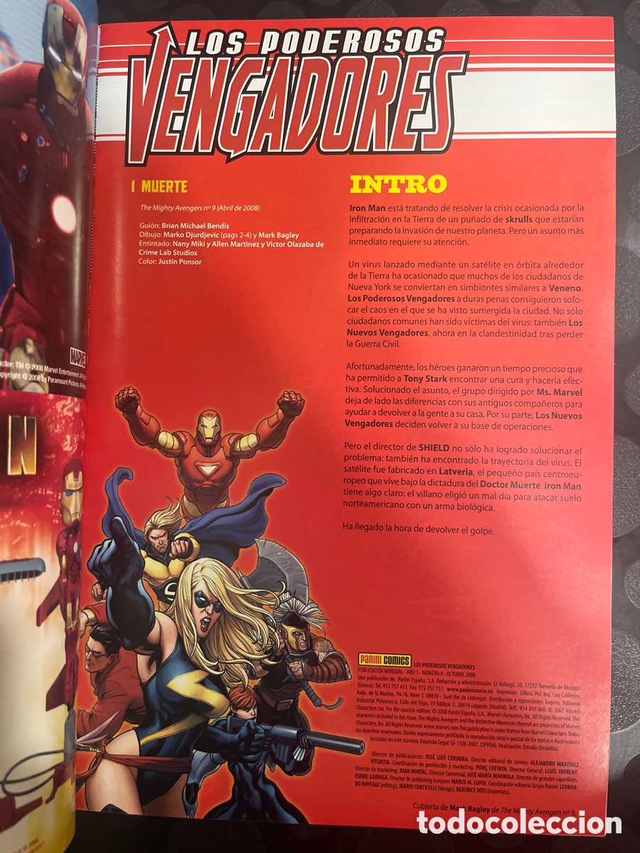 C&oacute;mics: LOS PODEROSOS VENGADORES N.9 MUERTE ( 2008/2011 ) - Foto 3