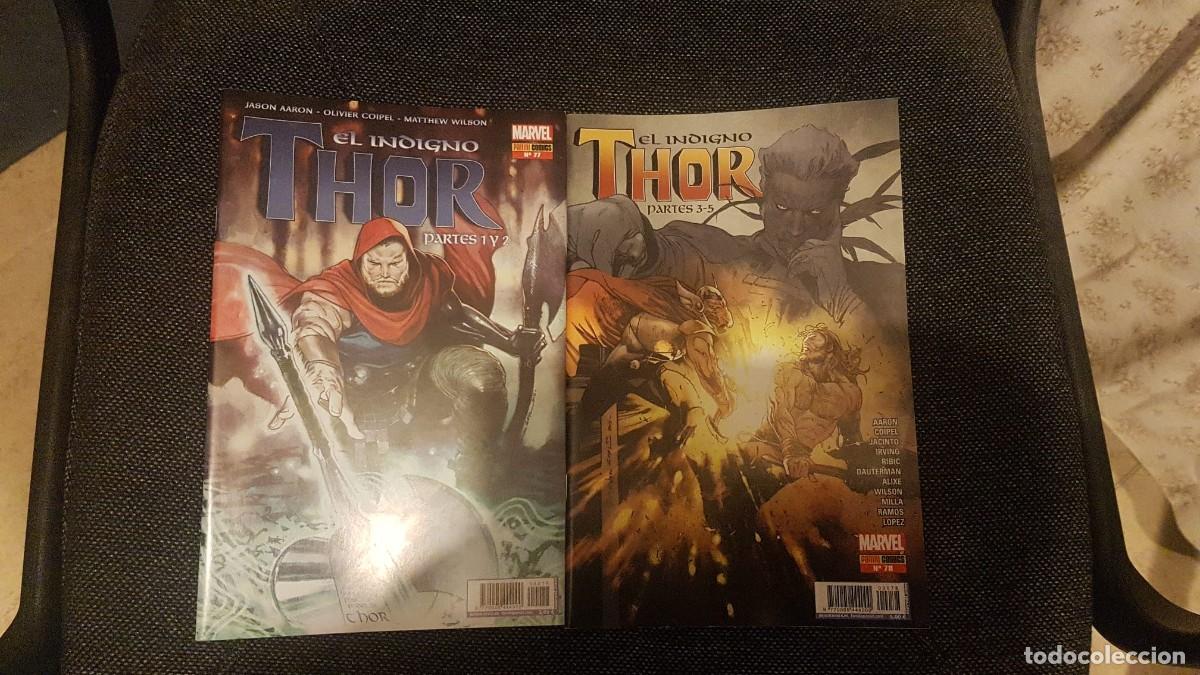 C&oacute;mics: EL INDIGNO THOR N&ordm; 77 Y 78 (SAGA COMPLETA 2 N&Uacute;MEROS) - PANINI - Foto 1