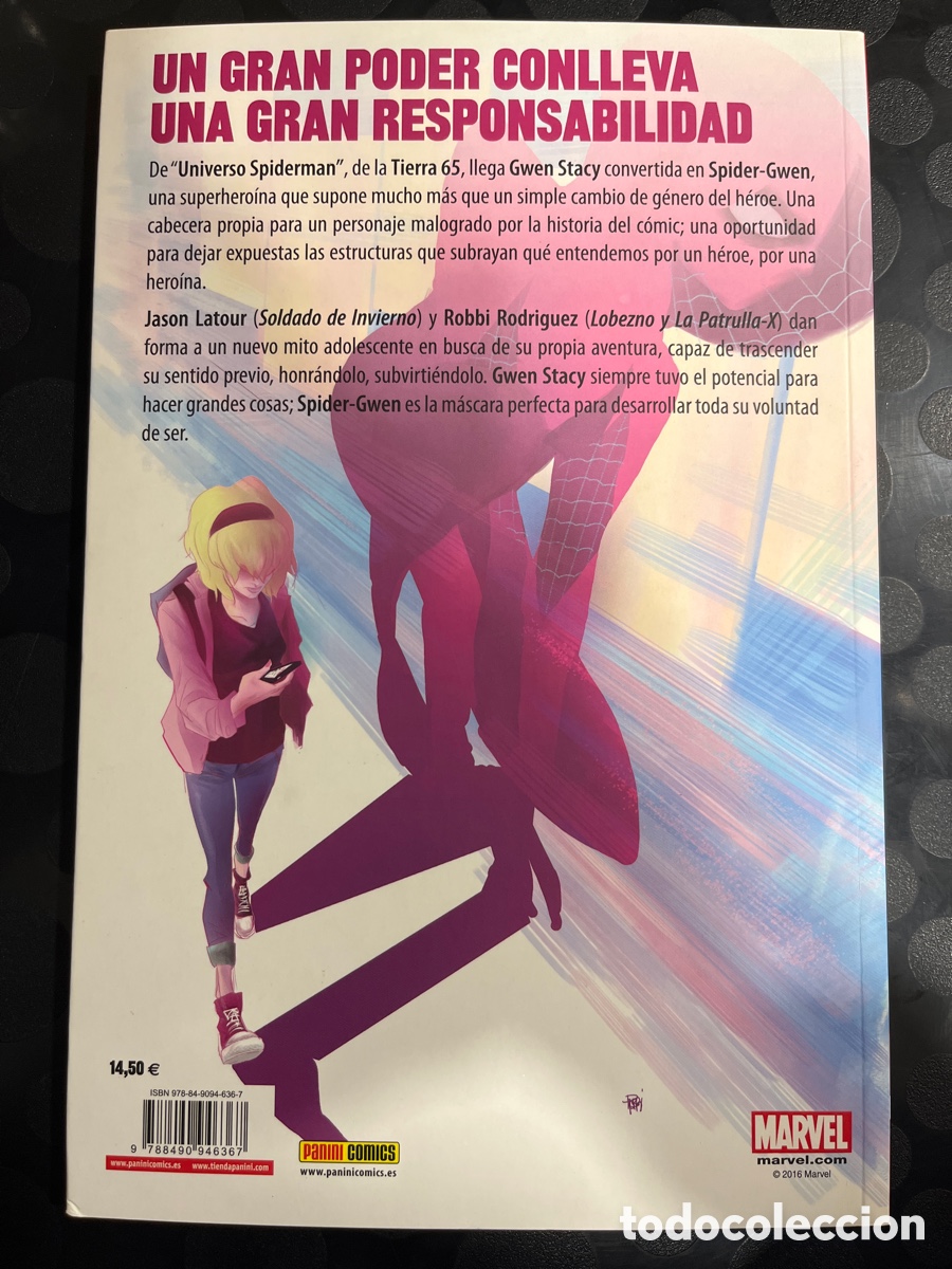 C&oacute;mics: SPIDER GWEN N.1 UN GRAN PODER COLECCI&Oacute;N 100% MARVEL ( 2016/2018 ) - Foto 2