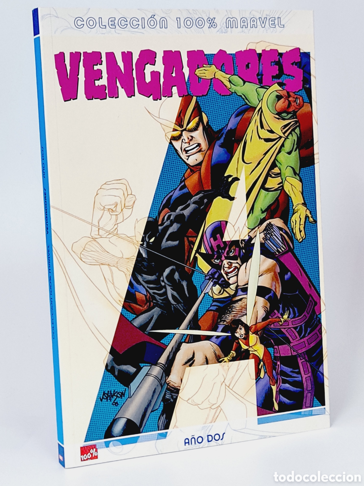 C&oacute;mics: C&Oacute;MIC EXCELENTE VENGADORES A&Ntilde;O DOS COLECCI&Oacute;N 100% MARVEL PANINI - Foto 1