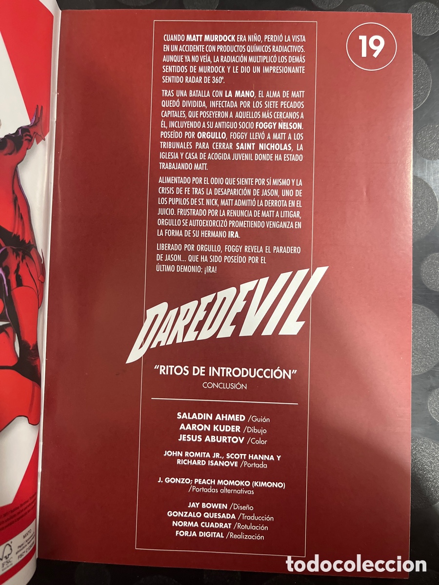 C&oacute;mics: DAREDEVIL N.66 / 19 RITOS DE INTRODUCCI&Oacute;N ( 2019/&hellip; ) - Foto 3