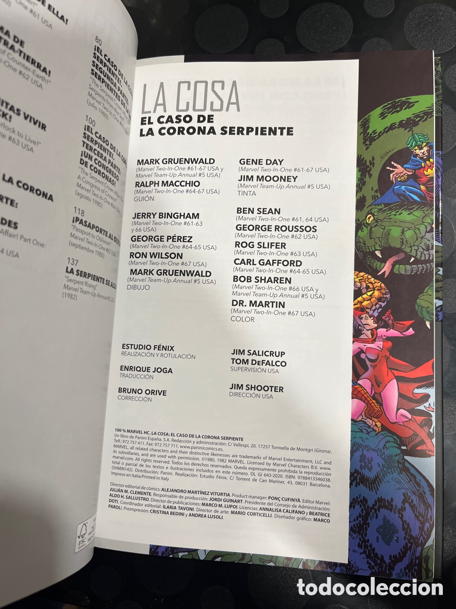C&oacute;mics: LA COSA : EL CASO DE LA CORONA SERPIENTE 100% MARVEL HC ( 2020 ) - Foto 3