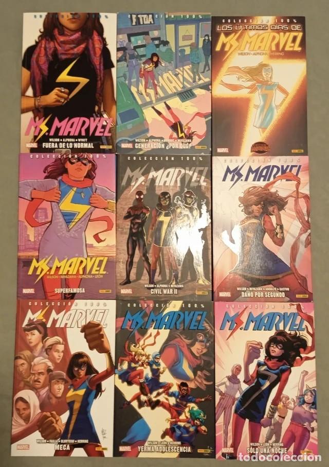 C&oacute;mics: Ms. Marvel. COLECCION COMPLETA PANINI. 9 TOMOS MAS 13 GRAPAS. - Foto 1