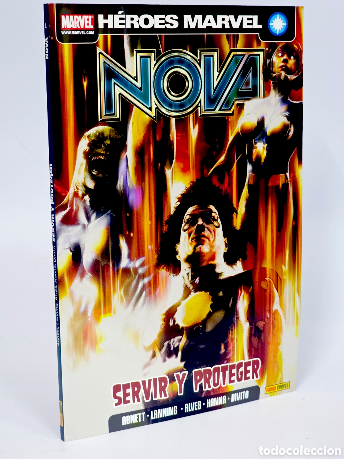 C&oacute;mics: C&Oacute;MIC EXCELENTE VENGADORES NOVA 4 SERVIR Y PROTEGER HEROES MARVEL PANINI - Foto 1