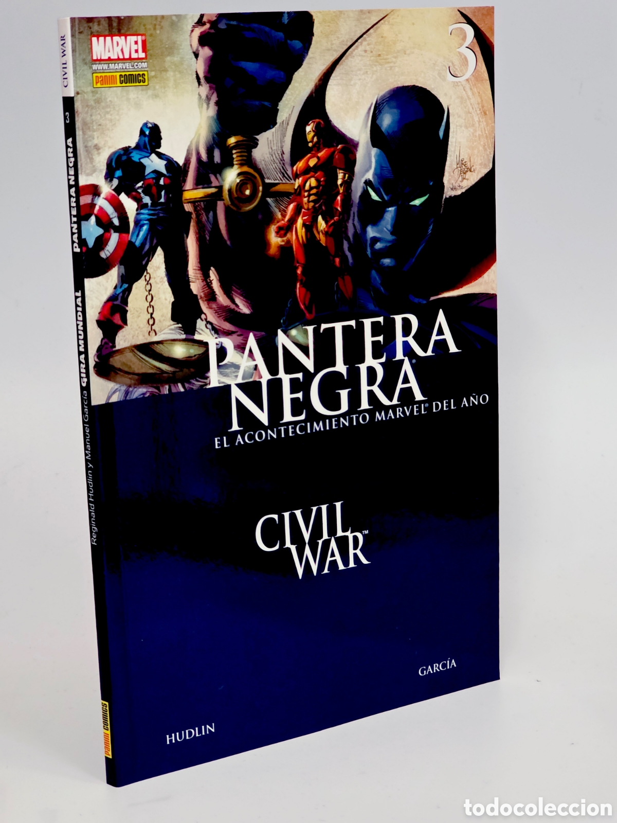 C&oacute;mics: C&Oacute;MIC DE KIOSCO CIVIL WAR PANTERA NEGRA 3 PANINI C&Oacute;MICS MARVEL - Foto 1