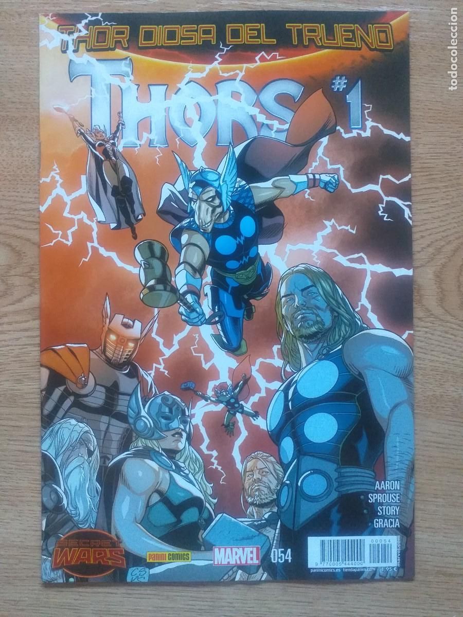 C&oacute;mics: THOR DIOSA DEL TRUENO - N&ordm; 54 - Secret Wars - PANINI - Foto 1