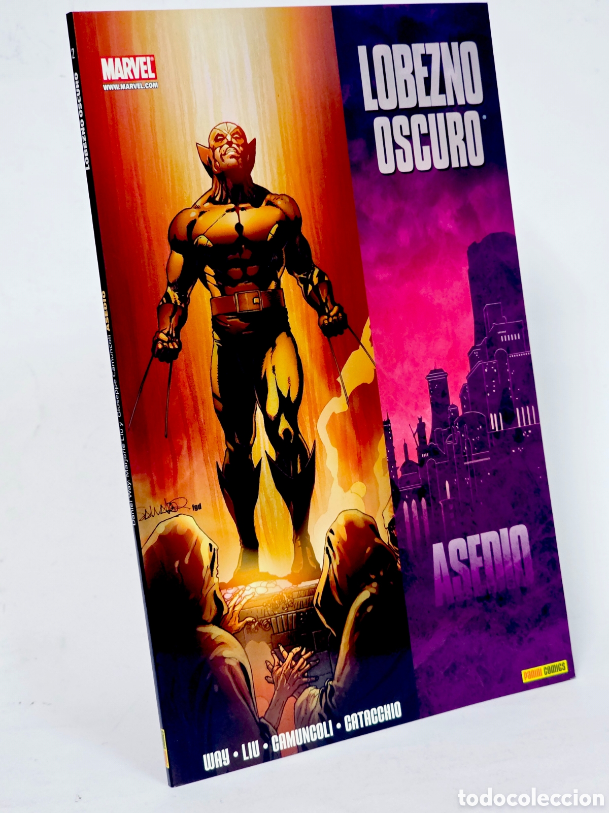 C&oacute;mics: C&Oacute;MIC DE KIOSCO LOBEZNO OSCURO 2 ASEDIO PANINI MARVEL - Foto 1
