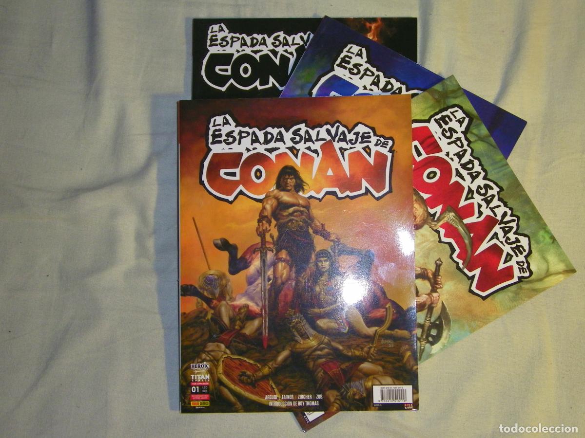 C&oacute;mics: LA ESPADA SALVAJE DE CONAN - NUMEROS 1 AL 4 - PANINI COMICS - Foto 1