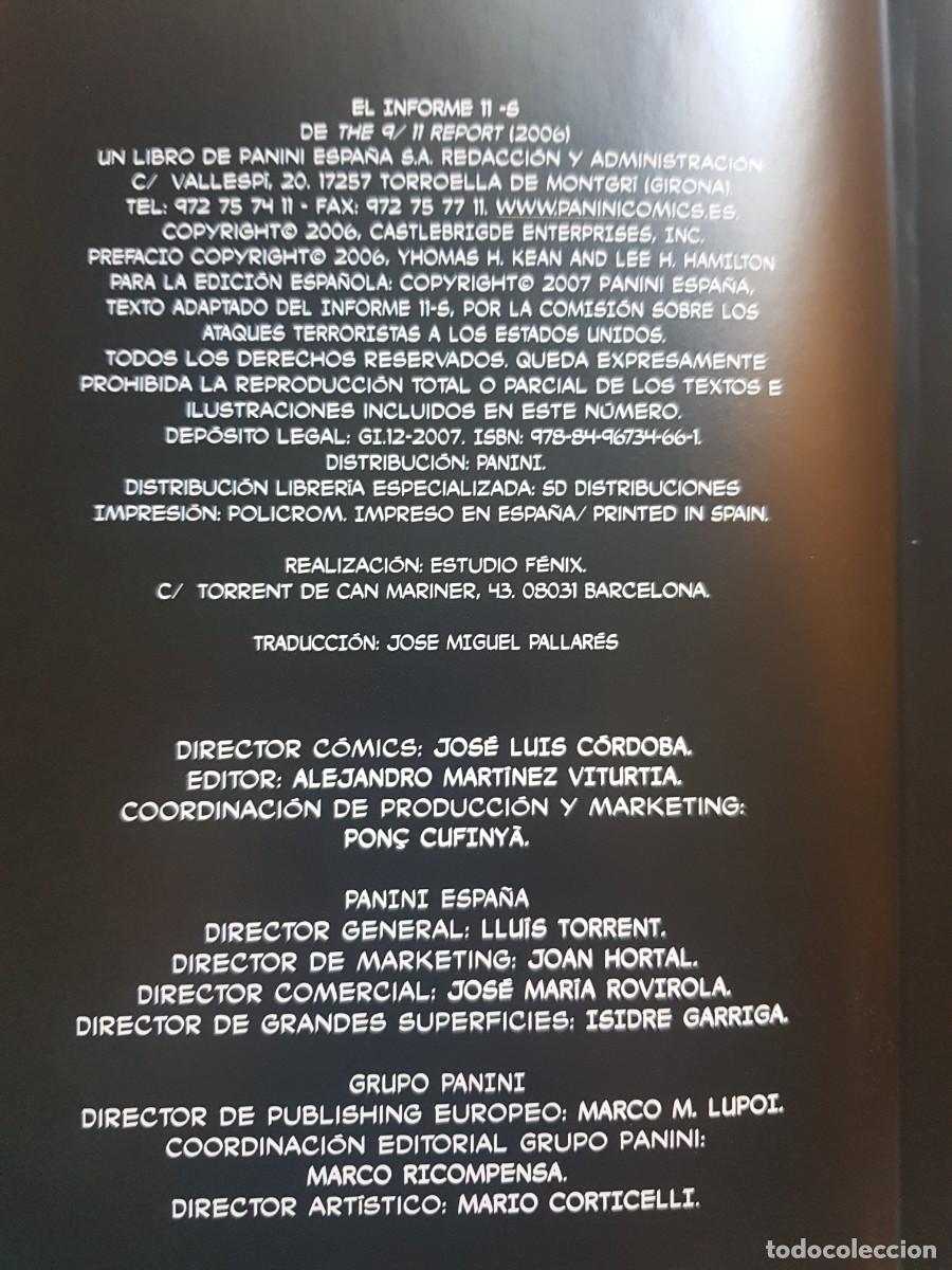 C&oacute;mics: EL INFORME 11-S. SID JACOBSON. ERNIE COLON. PANINI COMICS. PRIMERA EDICION 2007 - Foto 7