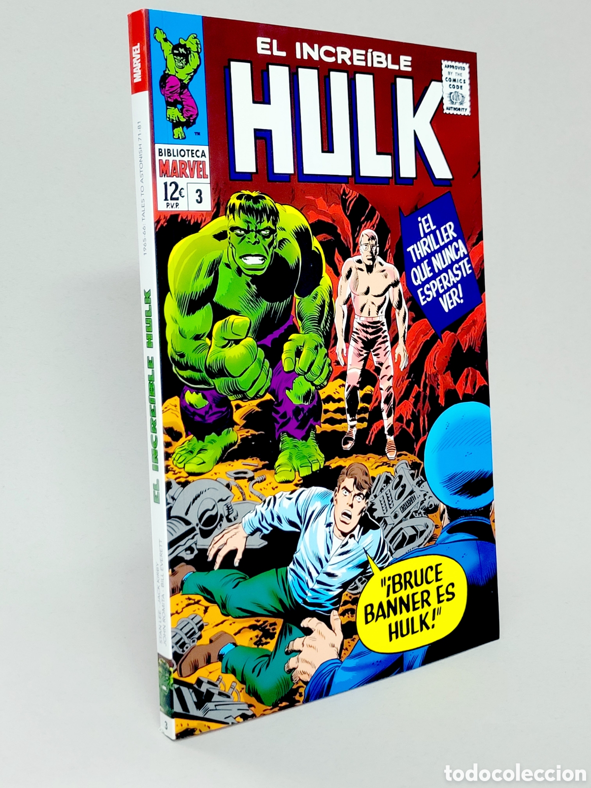 C&oacute;mics: C&Oacute;MIC DE KIOSCO HULK 3 BRUCE BANNER ES HULK BIBLIOTECA MARVEL PANINI - Foto 1