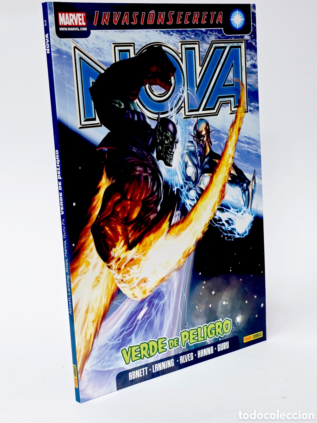 C&oacute;mics: C&Oacute;MIC DE KIOSCO NOVA 3 INVASI&Oacute;N SECRETA VERDE DE PELIGRO PANINI MARVEL - Foto 1