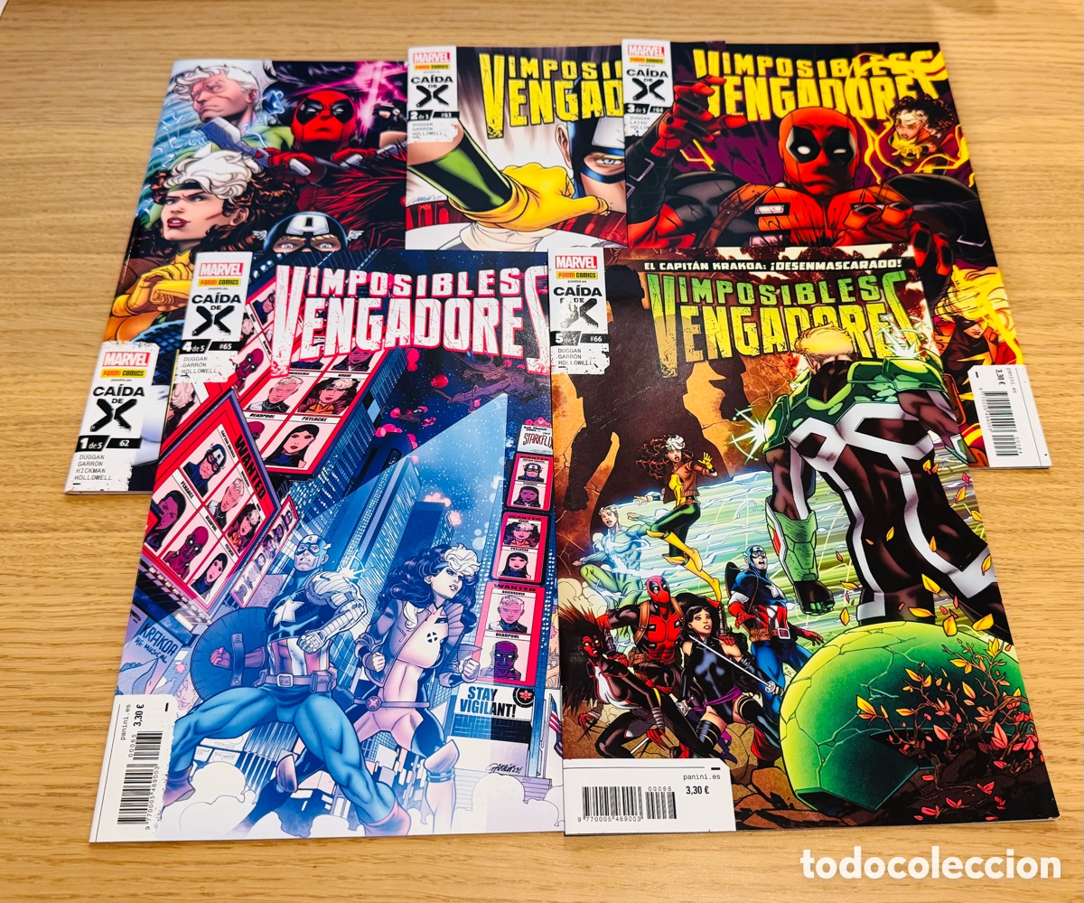 Fumetti: Imposibles Vengadores 1 2 3 4 5. Ca&iacute;da de X. Colecci&oacute;n Completa (grapa) Duggan, Garr&oacute;n, Hickman...