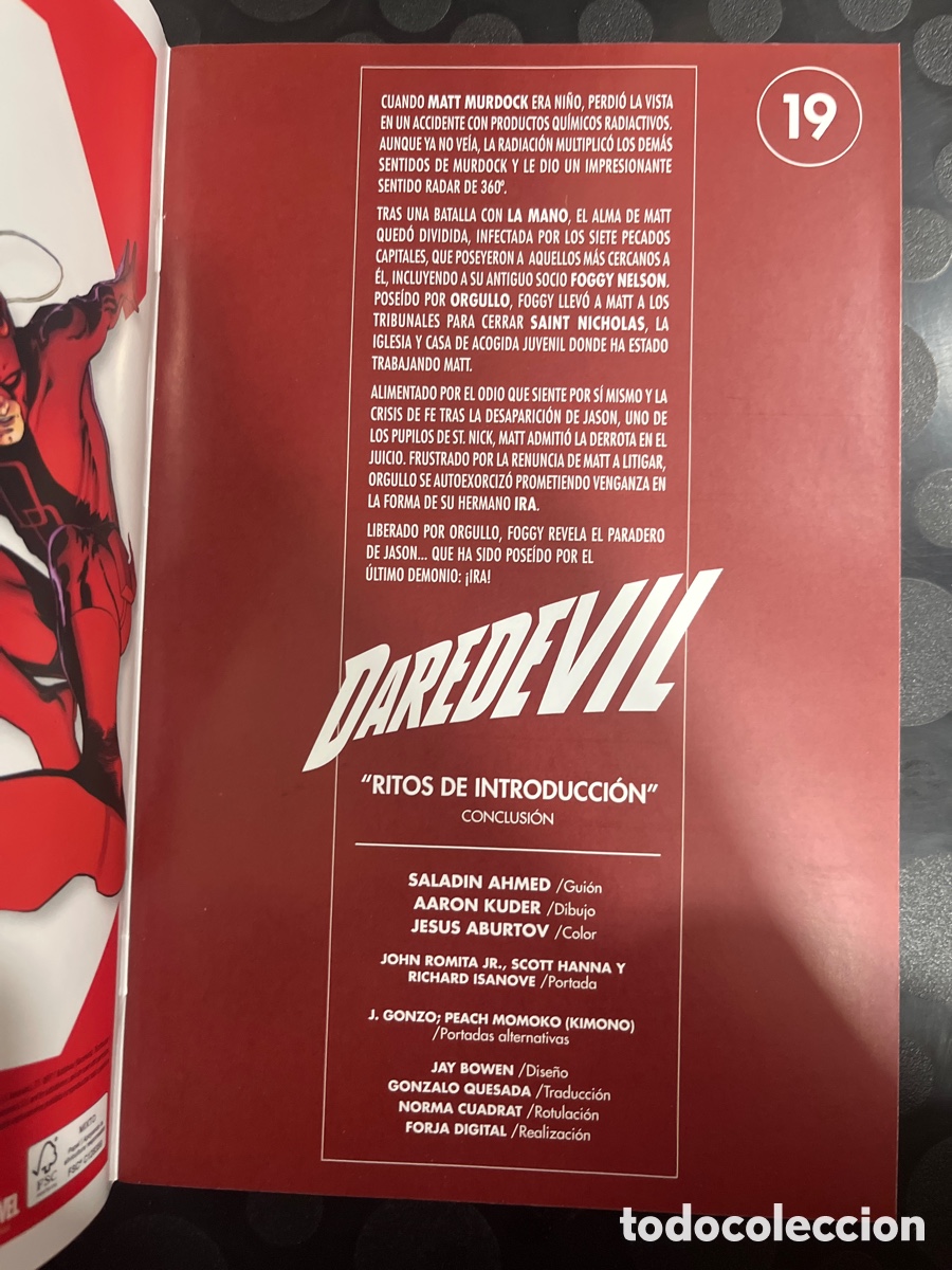 C&oacute;mics: DAREDEVIL N.66 / 19 RITOS DE INTRODUCCI&Oacute;N ( 2019/&hellip; ) - Foto 3