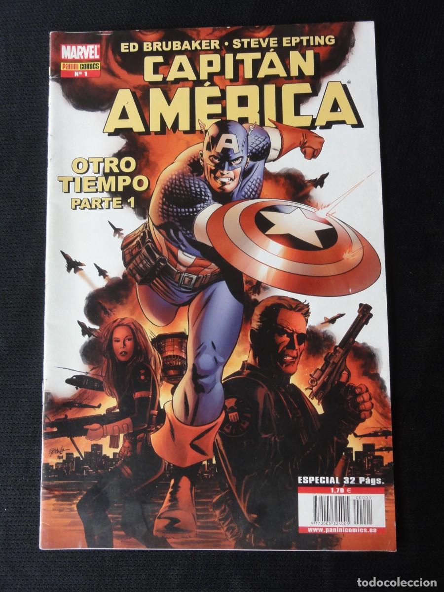 C&oacute;mics: CAPIT&Aacute;N AM&Eacute;RICA. N&ordm; 1 BRUBAKER. A&Ntilde;O 2005. MARVEL COMIC PANINI. C-22B - Foto 1