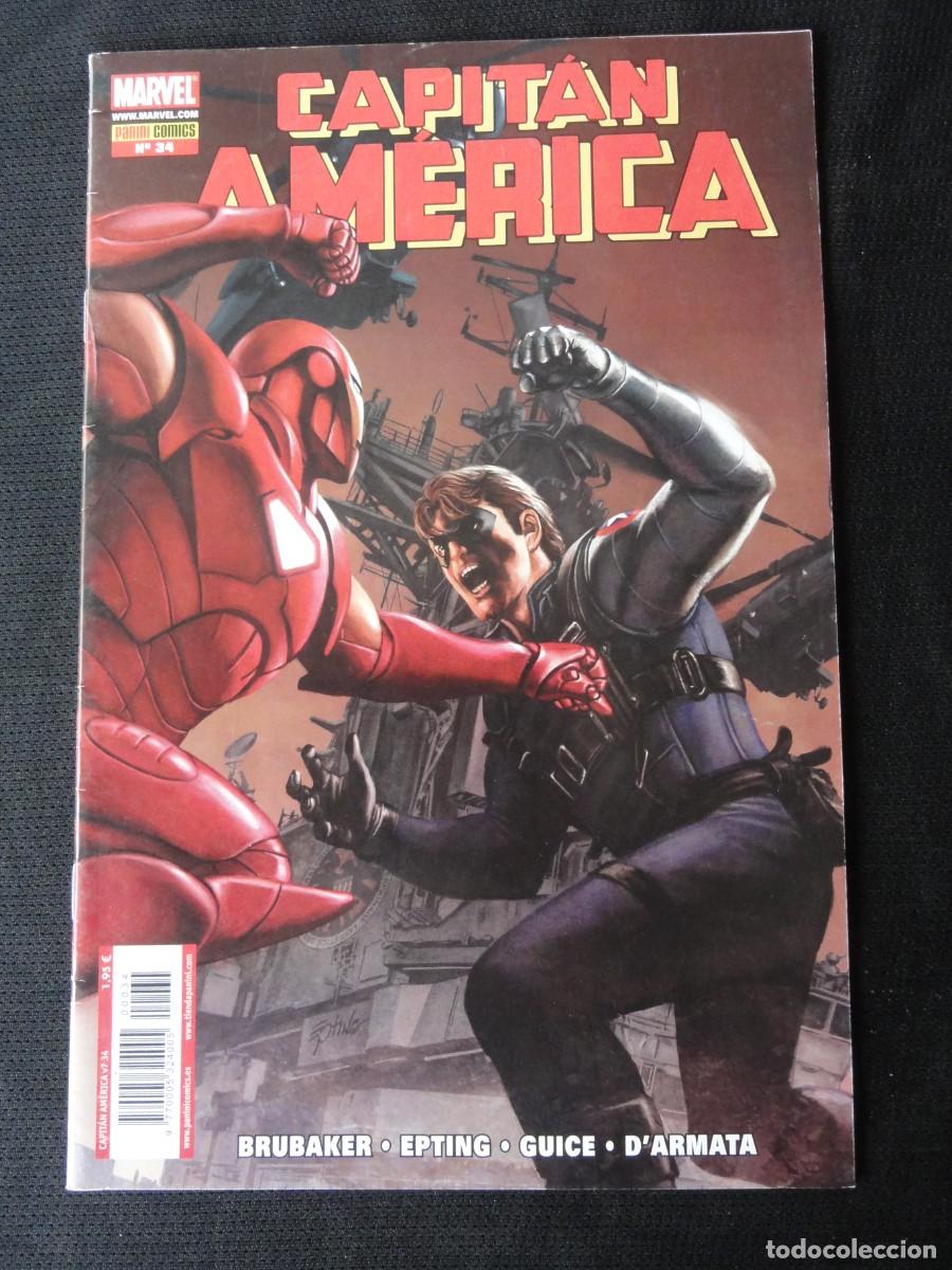 C&oacute;mics: CAPIT&Aacute;N AM&Eacute;RICA. N&ordm; 34. BRUBAKER. A&Ntilde;O 2005. MARVEL COMIC PANINI. C-22B - Foto 1