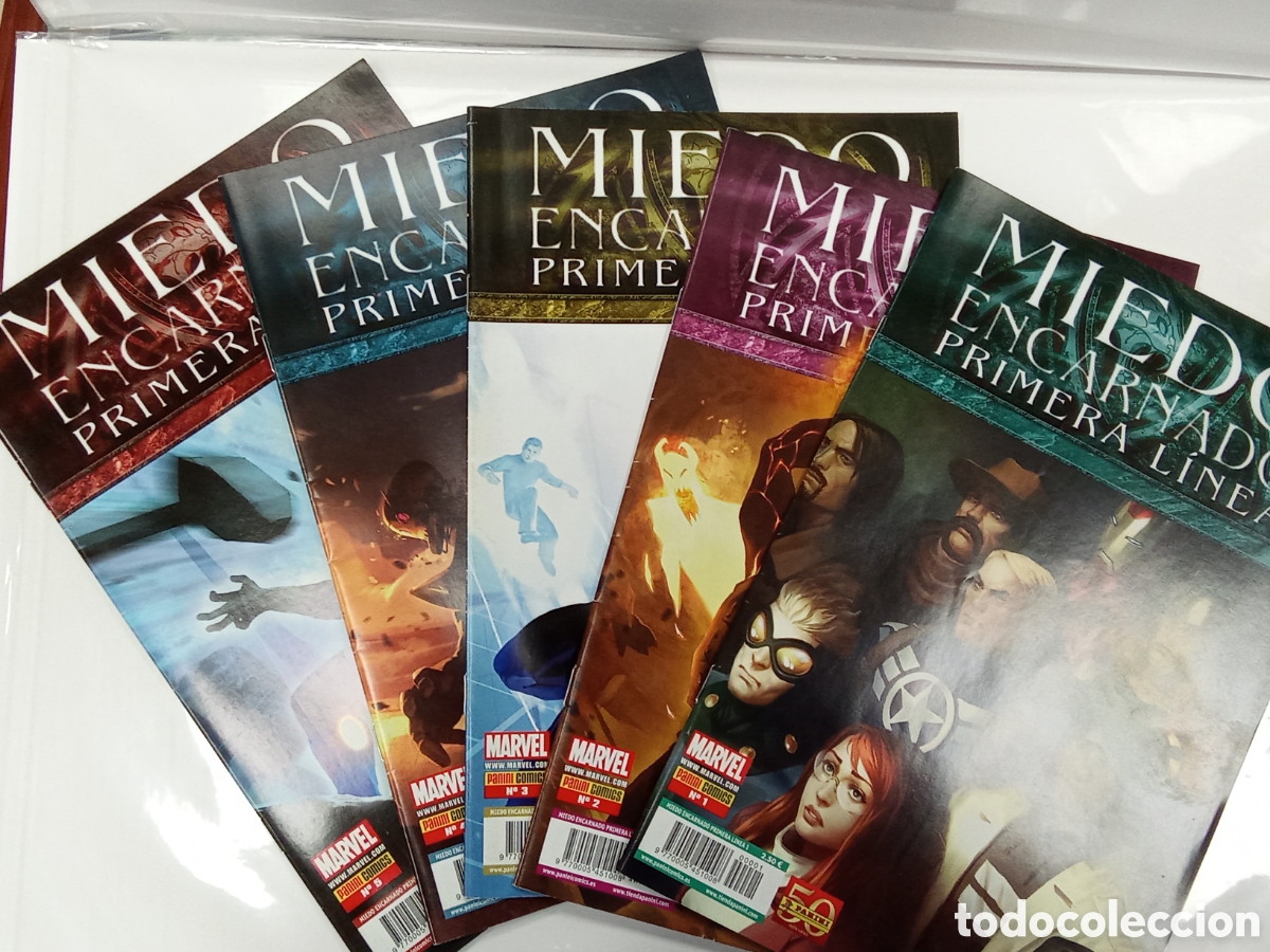 C&oacute;mics: MIEDO ENCARNADO: PRIMERA LINEA 1 AL 5 PANINI