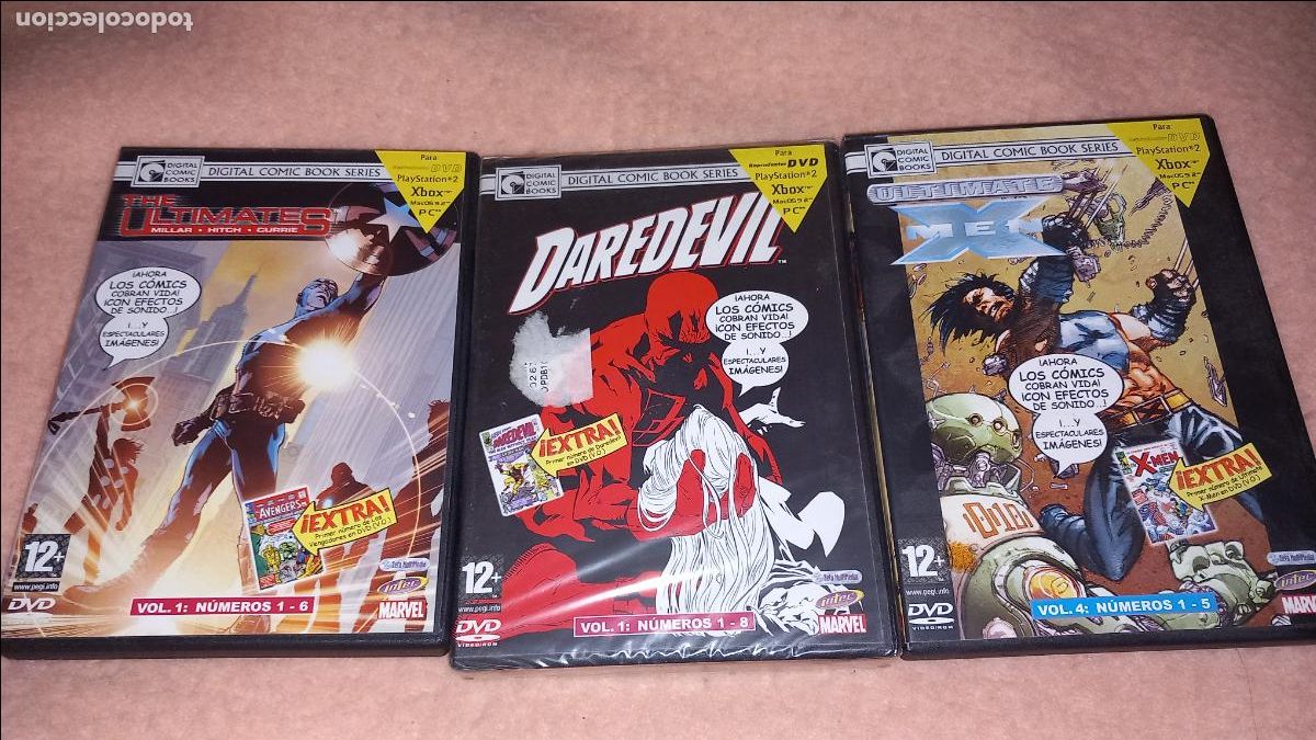C&oacute;mics: Marvel Digital Comic Book Series. 3 DVD de Utimate X-Men, Daredevil, The Ultimates - Foto 1