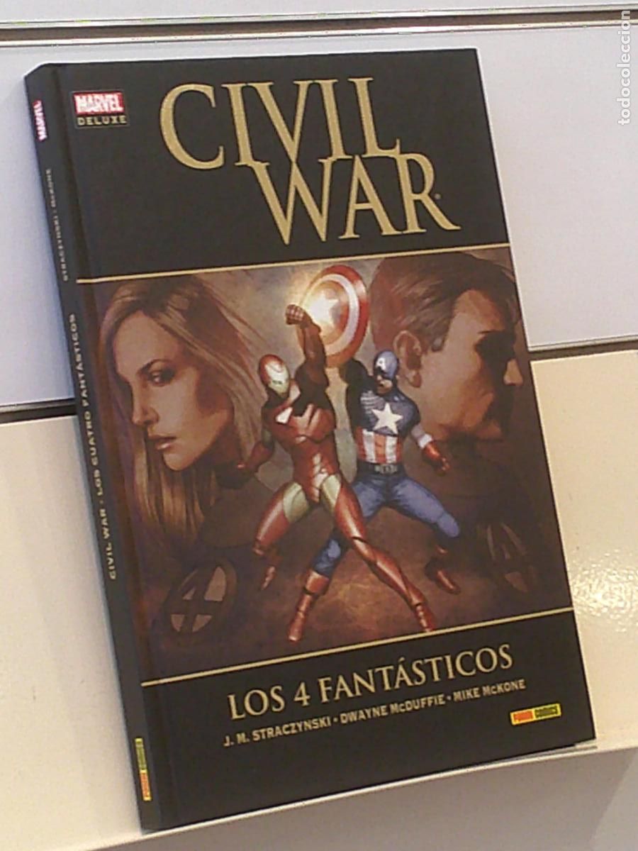 C&oacute;mics: MARVEL DELUXE CIVIL WAR LOS 4 FANTASTICOS TOMO TAPA DURA - PANINI OFERTA