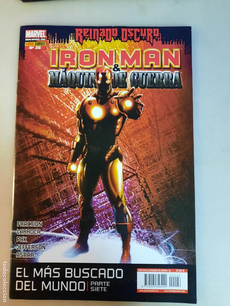 C&oacute;mics: IRON MAN & M&Aacute;QUINA DE GUERRA N&ordm; 26 - ED. PANINI