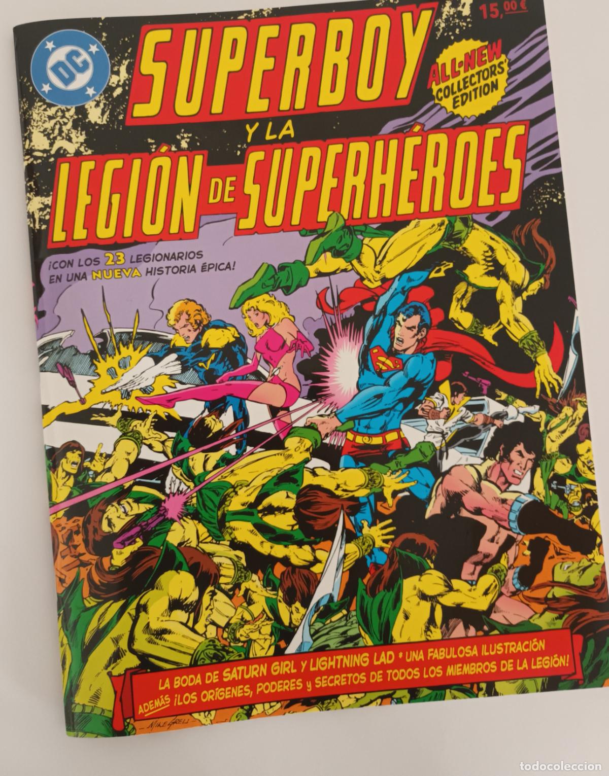 C&oacute;mics: Superboy y la Legion de Superh&eacute;roes. Facs&iacute;mil tama&ntilde;o tabloide de Panini. Rebaja sobre su pvp