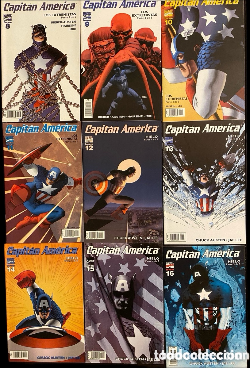 C&oacute;mics: Capit&aacute;n Am&eacute;rica Vol. 5 n&ordm; 8 al 30 Panini Marvel Lote Completo 23 Grapas