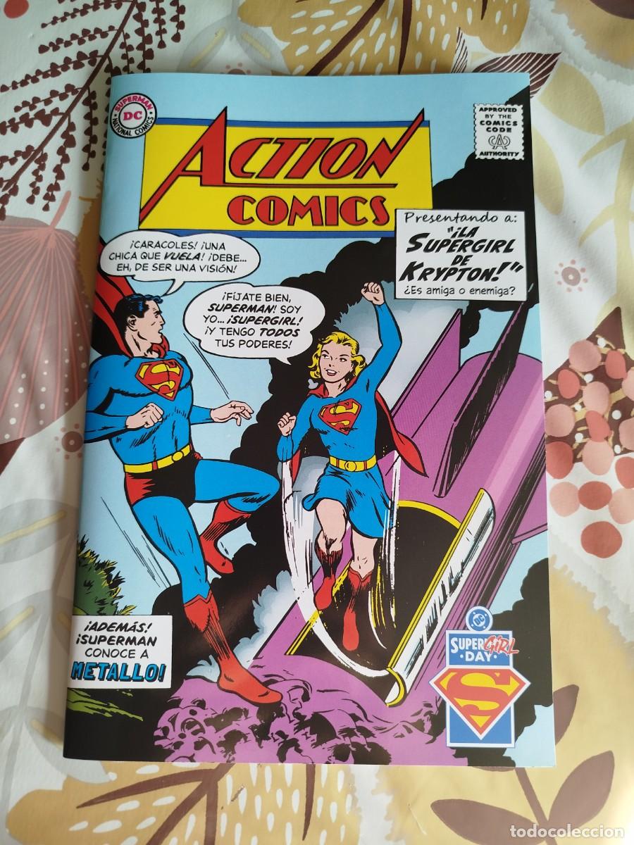C&oacute;mics: Adventure comics / Action Comics. Supergirl y Superman day