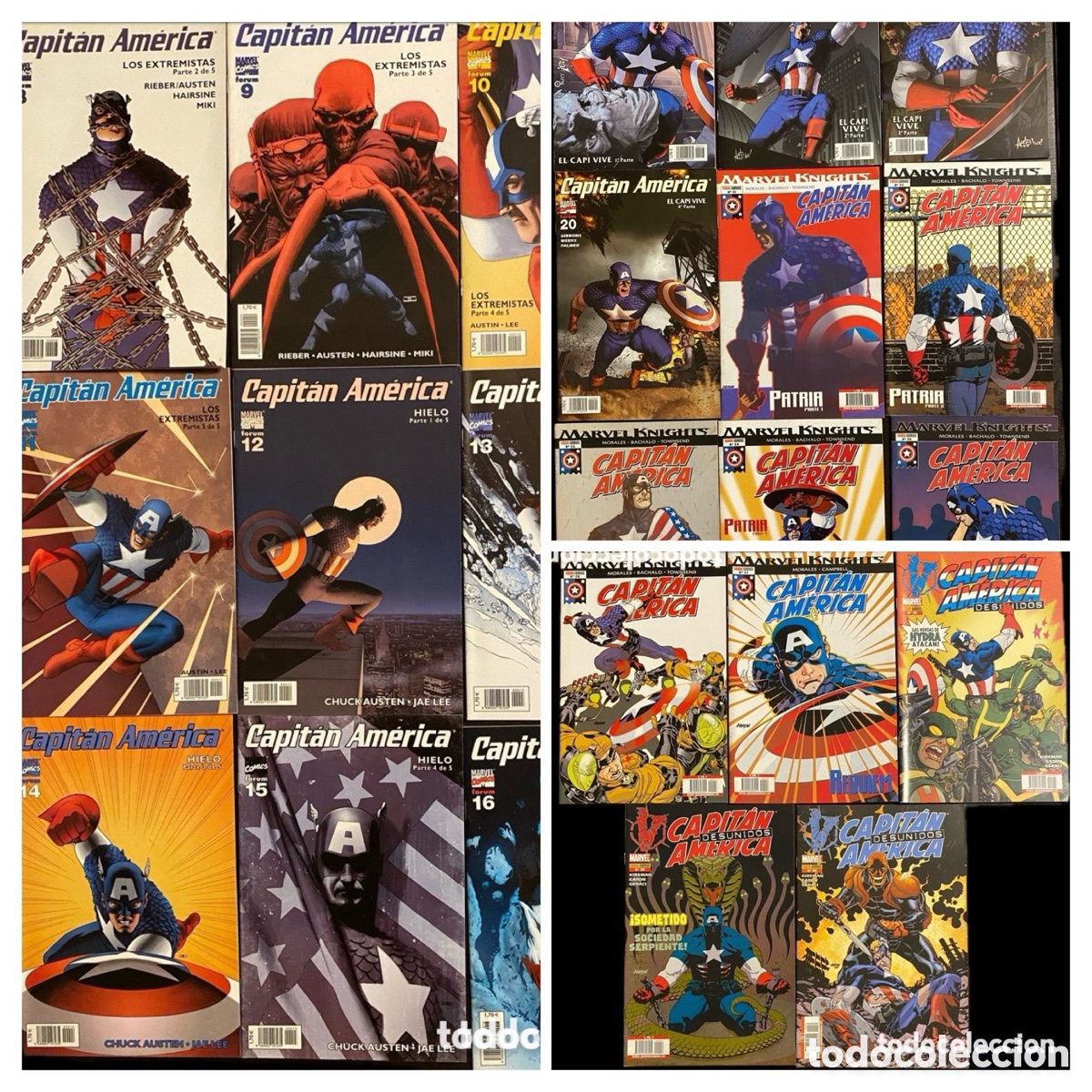 Comics: Capit&aacute;n Am&eacute;rica Vol. 5 n&ordm; 8&ndash;30 &ndash; Lote Completo 23 Grapas Panini Marvel (Serie Continua)