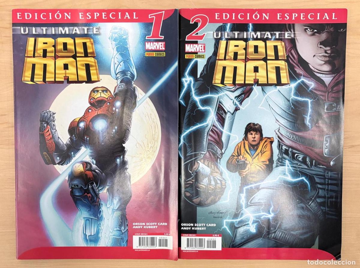 C&oacute;mics: LOTE DE DOS C&Oacute;MICS ULTIMATE IRON MAN EDICI&Oacute;N ESPECIAL N&ordm; 1 Y 2. CARD & KUBERT, PANINI, 2006