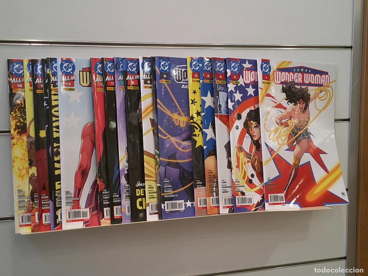 C&oacute;mics: LOTE 18 NUMEROS DE WONDER WOMAN DEL N&ordm; 1 AL 18 TOM KING DC - PANINI OFERTA (ANTES 97&euro;)