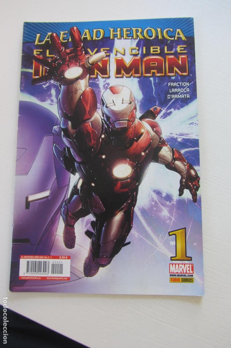 C&oacute;mics: EL INVENCIBLE IRON MAN n&ordm; 1. LA EDAD HEROICA, de Fraction y Larroca PANINI BUEN ESTADO arx302