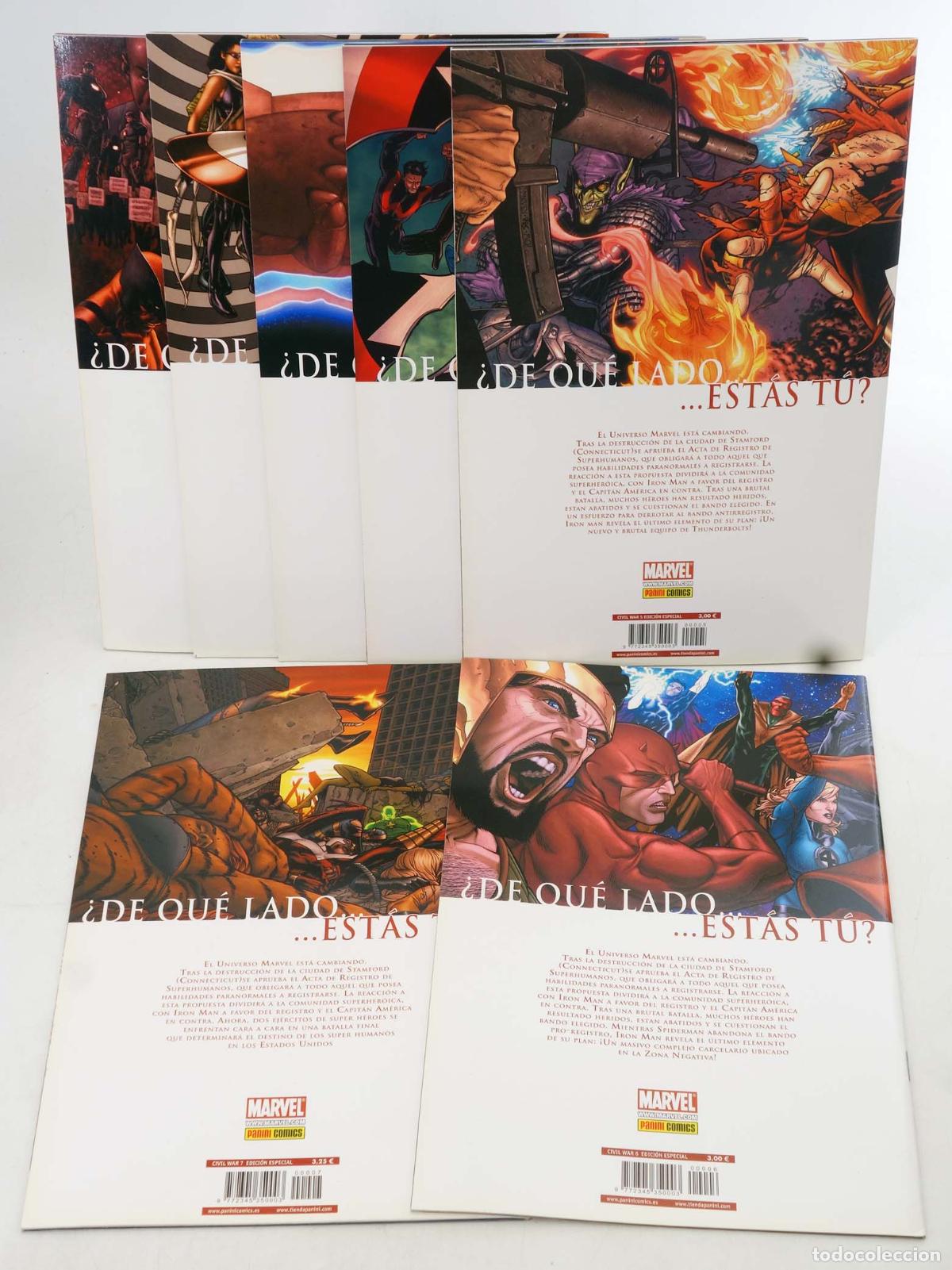 C&oacute;mics: CIVIL WAR 1 A 7. COMPLETA. Panini, 2007 - Foto 2