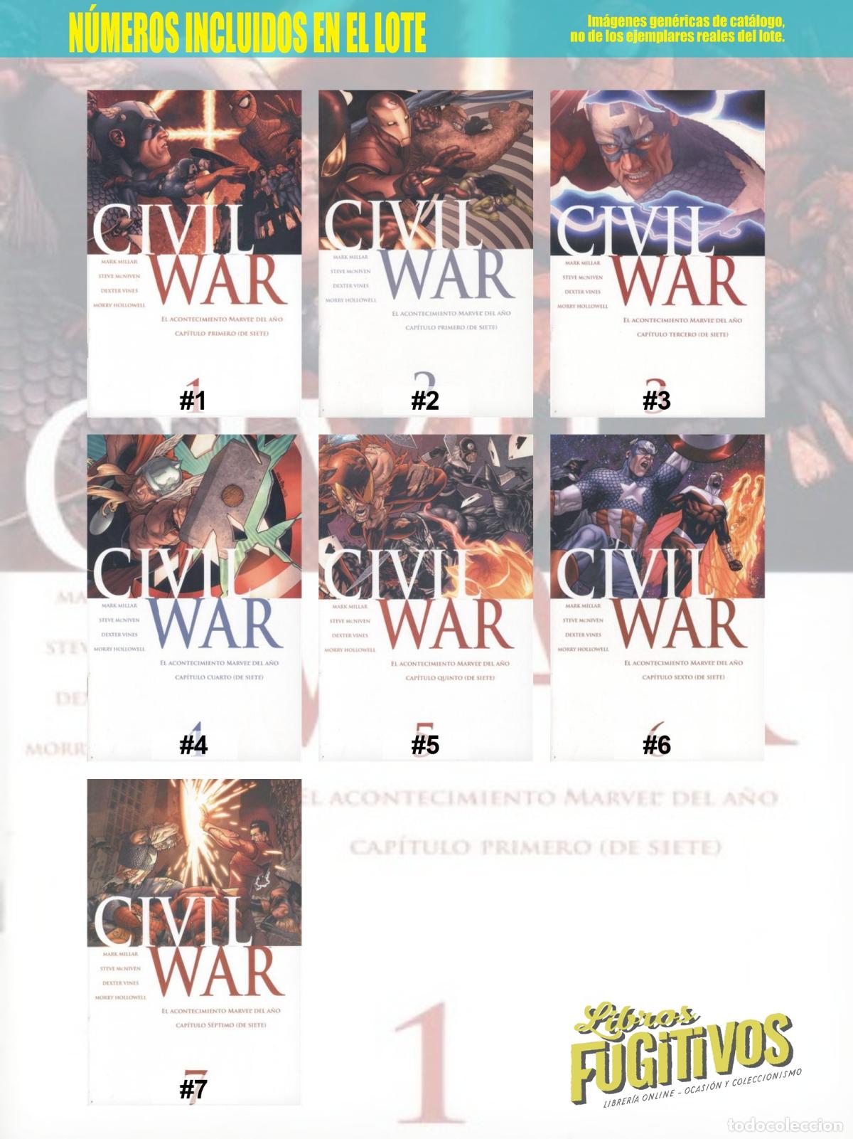 C&oacute;mics: CIVIL WAR 1 A 7. COMPLETA. Panini, 2007 - Foto 3
