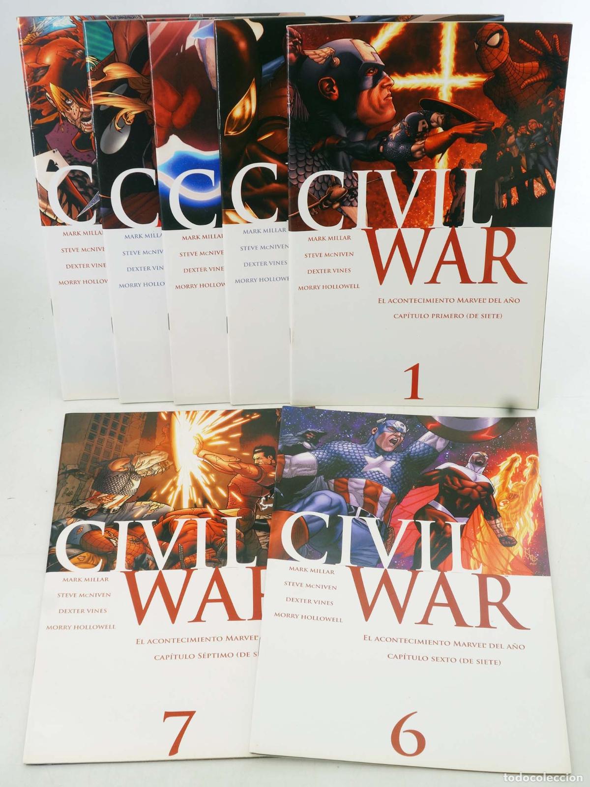 C&oacute;mics: CIVIL WAR 1 A 7. COMPLETA. Panini, 2007