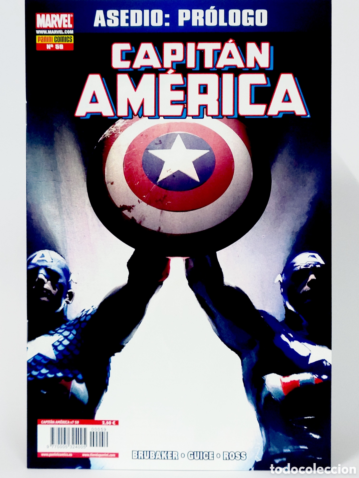 C&oacute;mics: C&Oacute;MIC DE KIOSCO CAPITAN AM&Eacute;RICA 59 ASEDIO PR&Oacute;LOGO PANINI MARVEL GRAPA - Foto 1