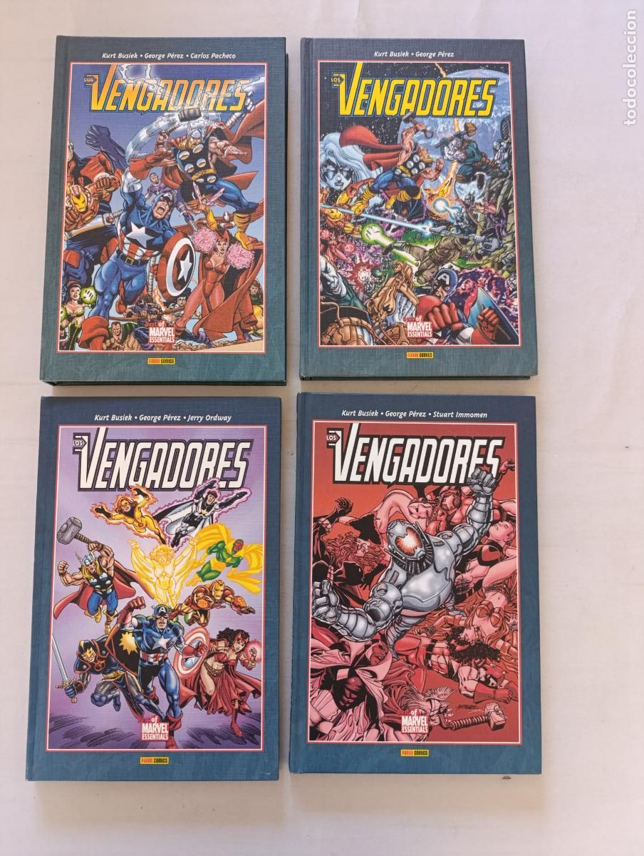 C&oacute;mics: LOS VENGADORES COMPLETA - TOMOS 1, 2, 3 Y 4 - BEST OF MARVEL ESSENTIALS - PANINI - TAPA DURA (356w)
