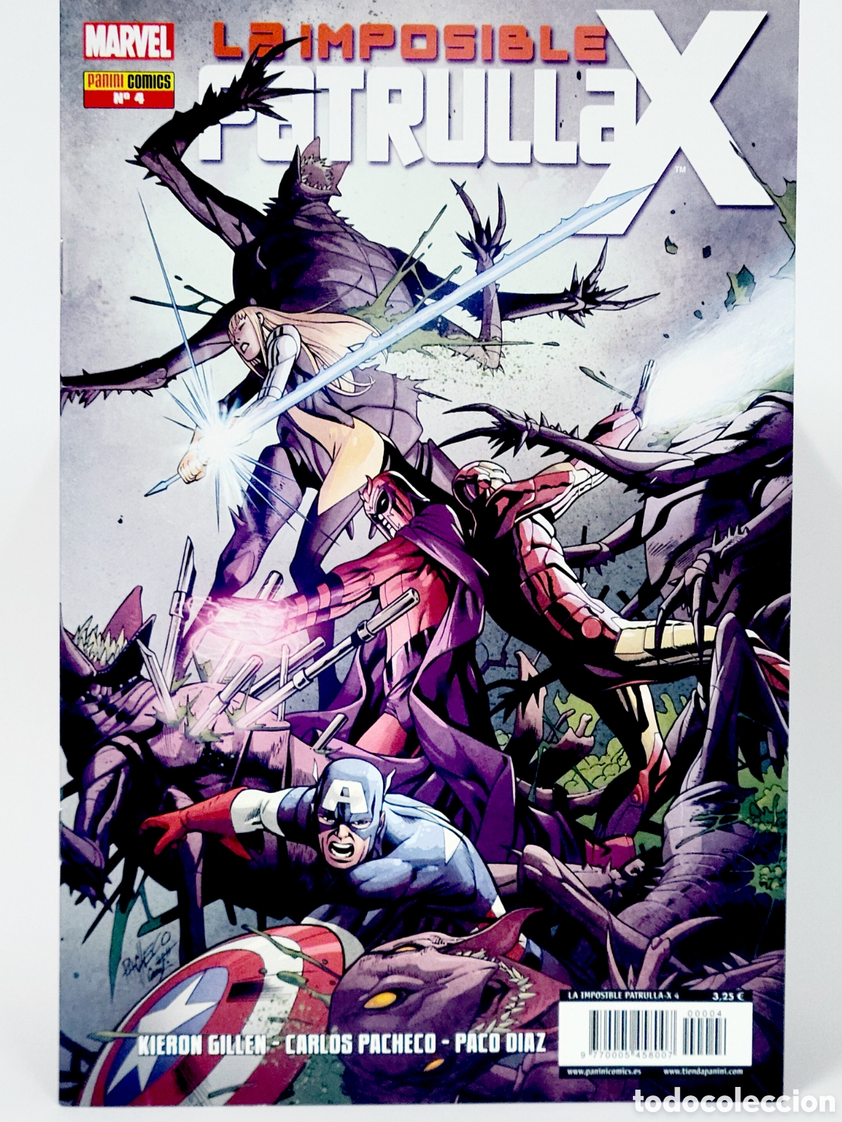C&oacute;mics: C&Oacute;MIC DE KIOSCO LA IMPOSIBLE PATRULLA X 4 PANINI MARVEL GRAPA