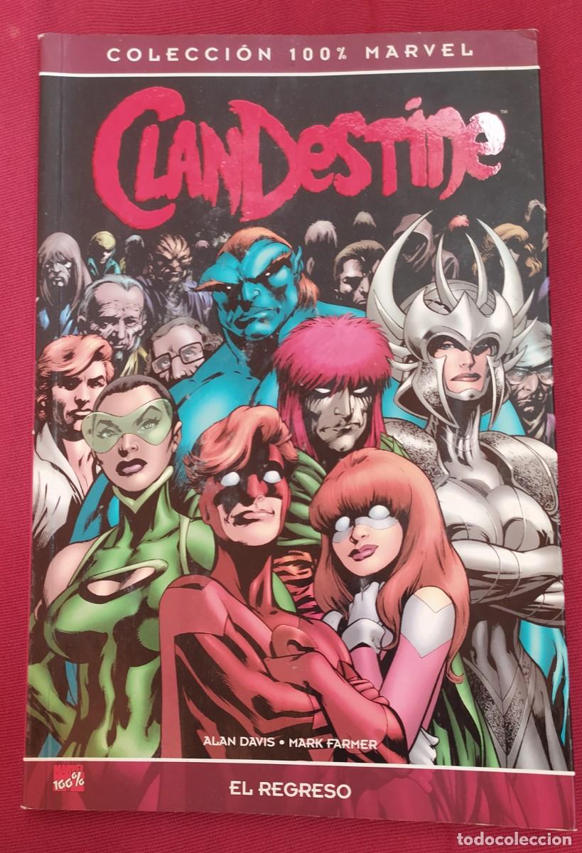 C&oacute;mics: Clandestine. El regreso. Alan Davis. colecci&oacute;n 100% marvel. Defectuoso