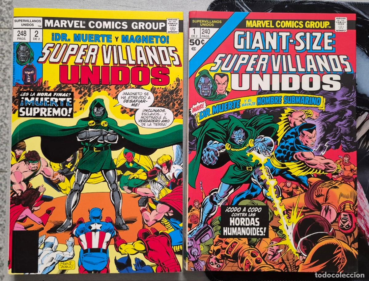C&oacute;mics: SUPERVILLANOS UNIDOS &iexcl; COMPLETA 2 NUMEROS ! MARVEL LIMITED EDITION - PANINI