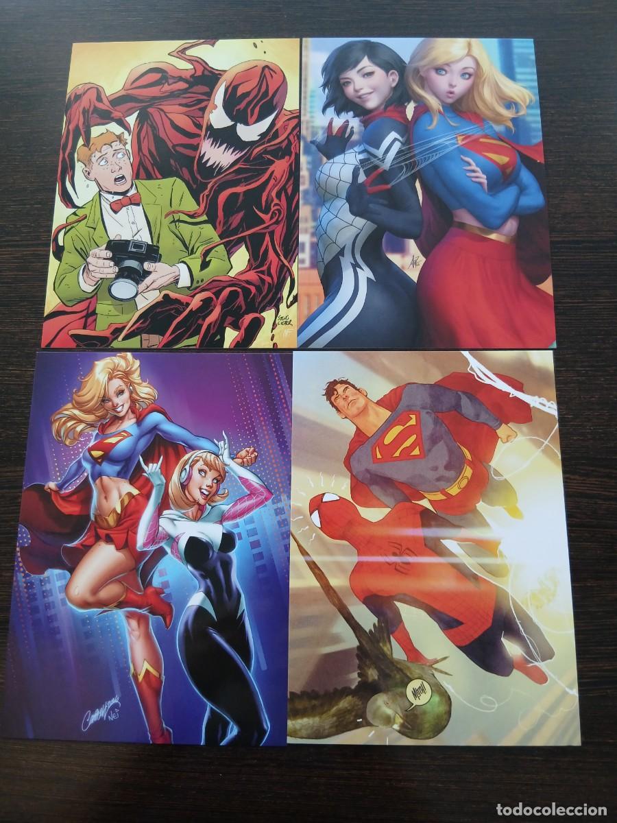 Comics: Lote 4 l&aacute;minas Marvel y DC