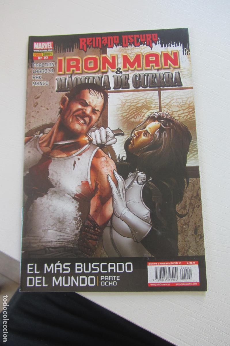C&oacute;mics: IRON MAN & M&Aacute;QUINA DE GUERRA N&ordm; 27 REINADO OSCURO EL M&Aacute;S BUSCADO DEL MUNDO ( 2008/2011 PANINI ARX71