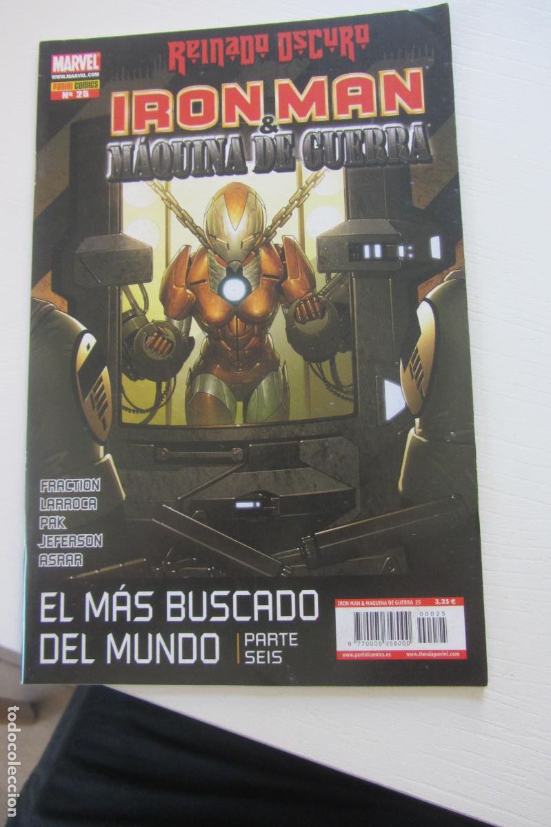 C&oacute;mics: IRON MAN & M&Aacute;QUINA DE GUERRA N&ordm; 25 REINADO OSCURO EL M&Aacute;S BUSCADO DEL MUNDO ( 2008/2011 PANINI ARX73