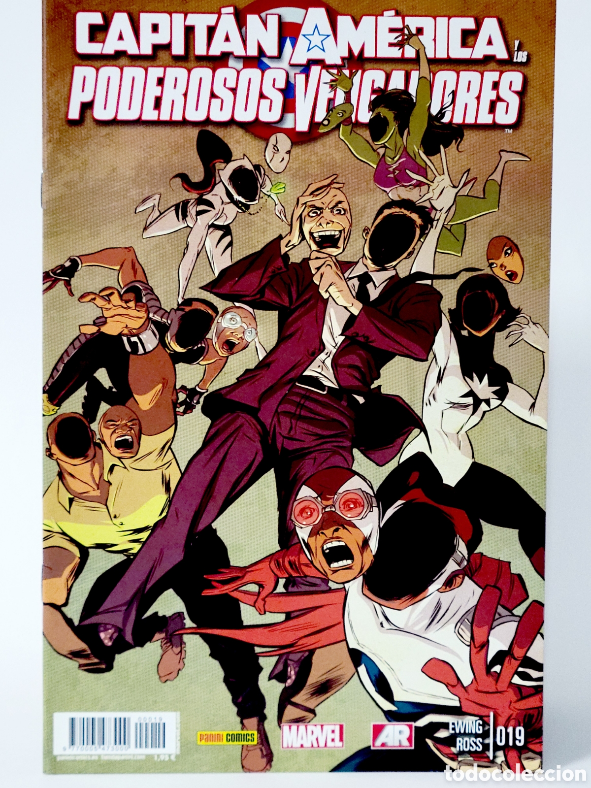 C&oacute;mics: C&Oacute;MIC CAPITAN AM&Eacute;RICA PODEROSOS VENGADORES 19 AXIS PANINI MARVEL GRAPA DE KIOSCO - Foto 1