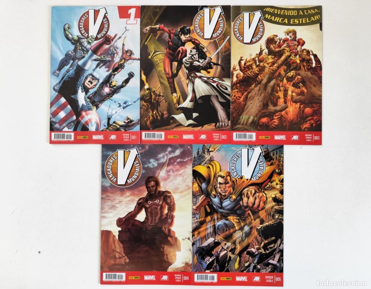 C&oacute;mics: VENGADORES MUNDIALES (Jonathan Hickman, Nick Spencer, Stefano Caselli) # 1-5 ~ MARVEL/PANINI (2014)