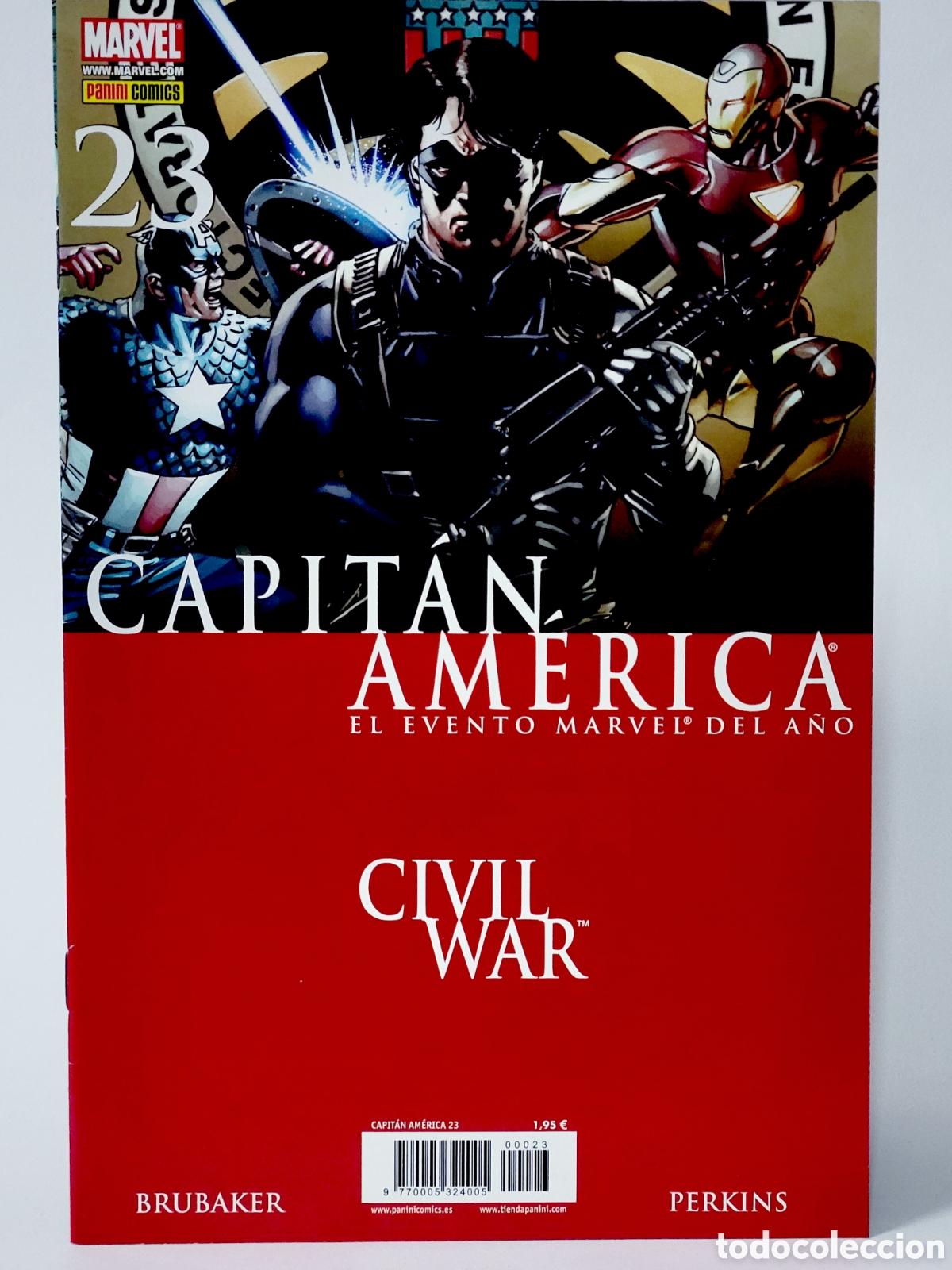 C&oacute;mics: C&Oacute;MIC CAPITAN AM&Eacute;RICA CIVIL WAR 23 VOL.7 PANINI VOLUMEN MARVEL GRAPA DE KIOSCO