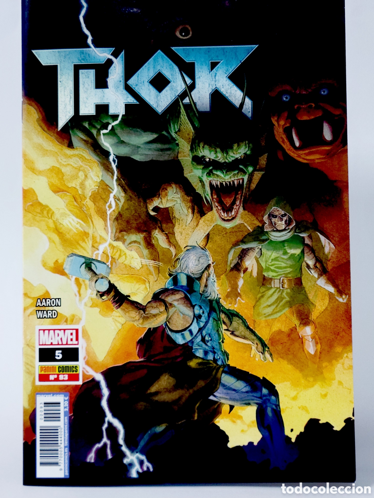 C&oacute;mics: C&Oacute;MIC EL PODEROSO THOR 93 PANINI MARVEL 5 GRAPA DE KIOSCO