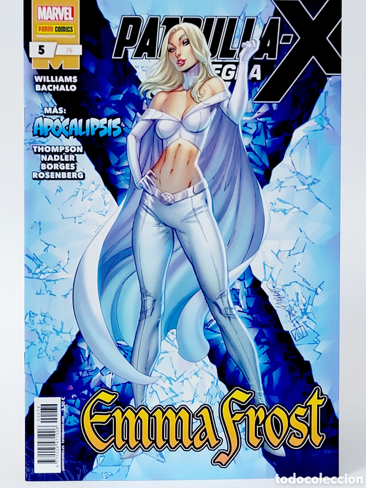 C&oacute;mics: C&Oacute;MIC PATRULLA-X NEGRA 76 EMMA FROST PANINI MARVEL 5 GRAPA DE KIOSCO