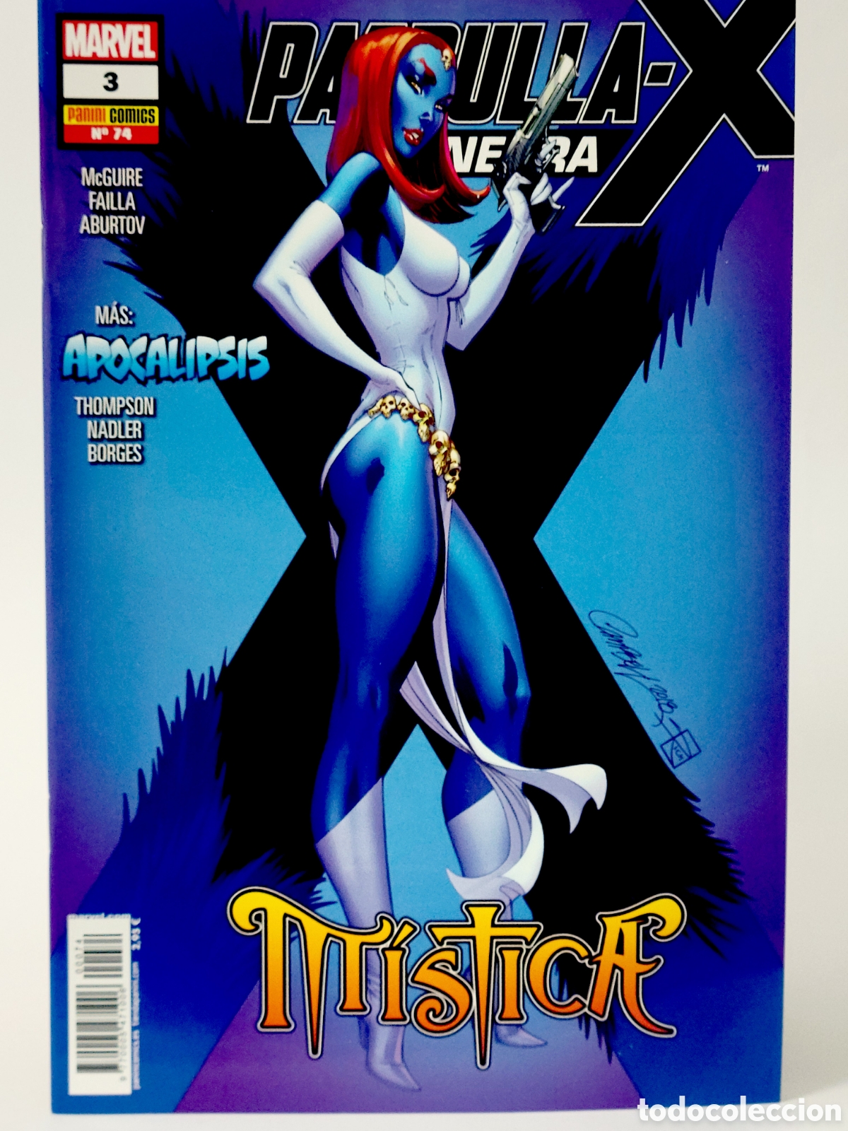 C&oacute;mics: C&Oacute;MIC PATRULLA-X NEGRA 74 M&Iacute;STICA PANINI MARVEL 5 GRAPA DE KIOSCO
