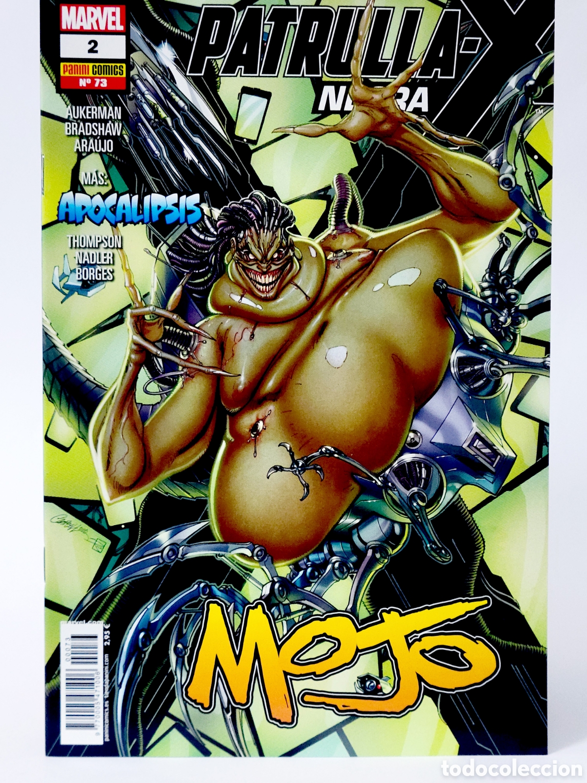 C&oacute;mics: C&Oacute;MIC PATRULLA-X NEGRA 73 MOJO PANINI MARVEL 2 GRAPA DE KIOSCO