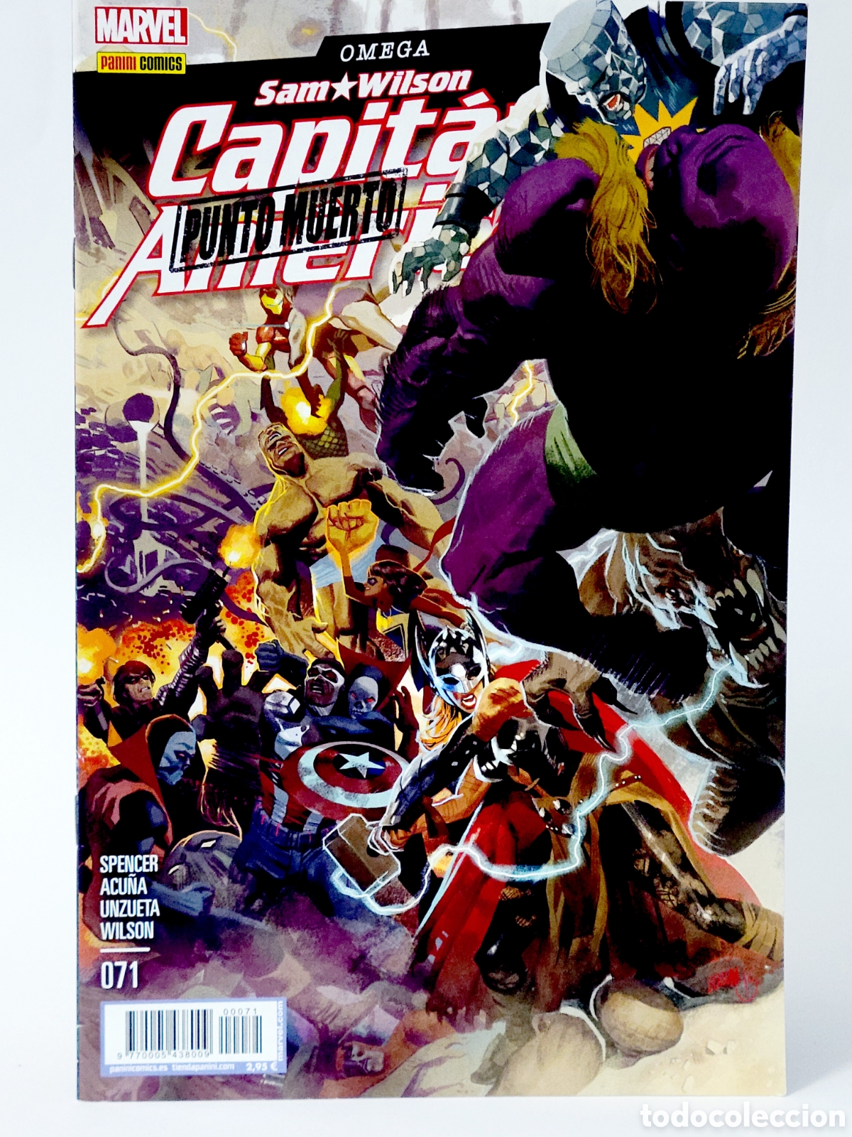 C&oacute;mics: C&Oacute;MIC CAPITAN AM&Eacute;RICA 71 PUNTO MUERTO SAM WILSON OMEGA PANINI MARVEL VOLUMEN GRAPA DE KIOSCO